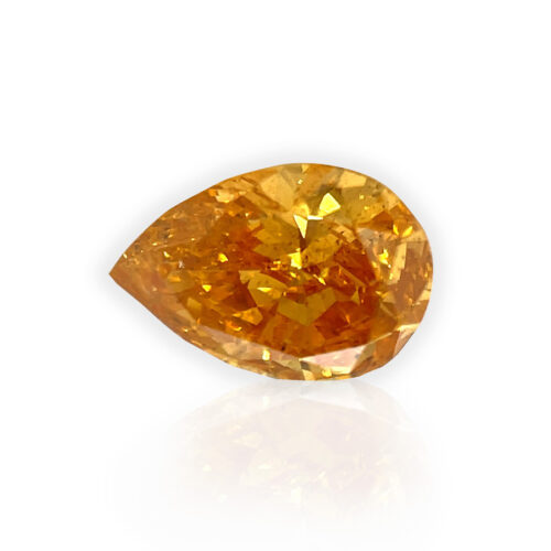 Yellow Pear Cut Diamond  0.56CT