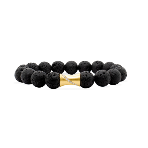 Lava Spiral Diamond Bracelet Yellow Gold