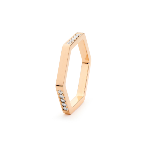 Hive Multi Diamond Ring Rose Gold