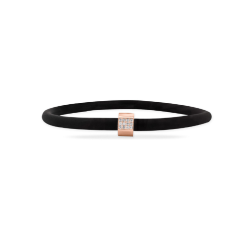 Honey and Hive Diamond Neoprene Bracelet Rose Gold