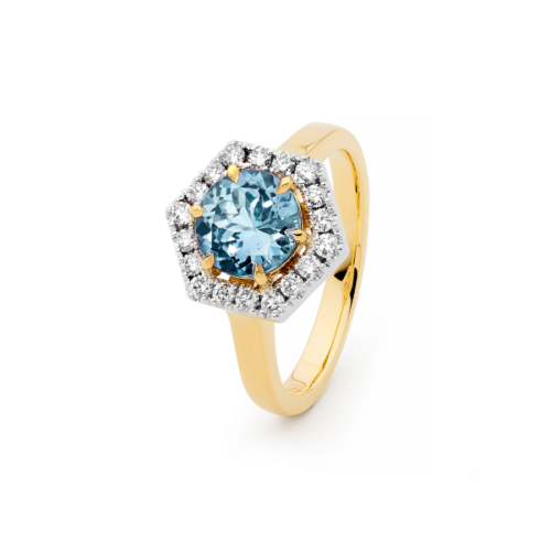 Queen Bee Aquamarine Cocktail Ring