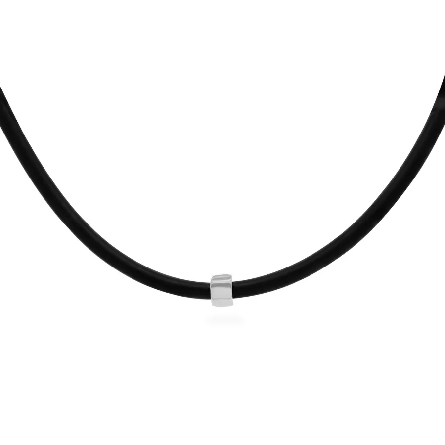 Honey and Hive Neoprene Necklace White Gold