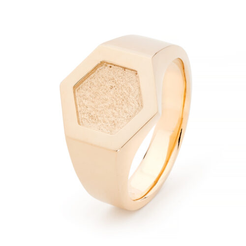 Honey and Hive Gents Signet Ring Rose Gold