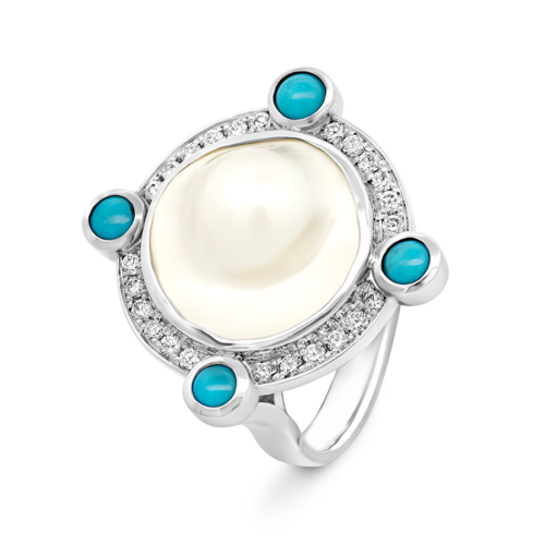 Dress Ring DSRCR028-turquoise